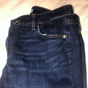 Loft Dark wash skinny jeans